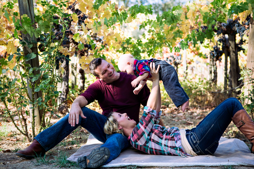 Calistoga Vineyard Baby and Family Portrait